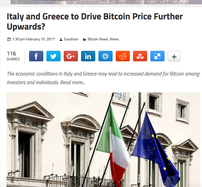 Greece, Italy Continue To Push For Bitcoin